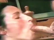 Slut wifey enjoys sucking and licking hard stiffy
