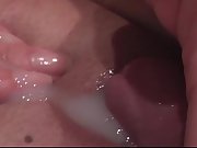 Close up pov sex gauze rubbing cock and creamy pussy wife heavy breathing